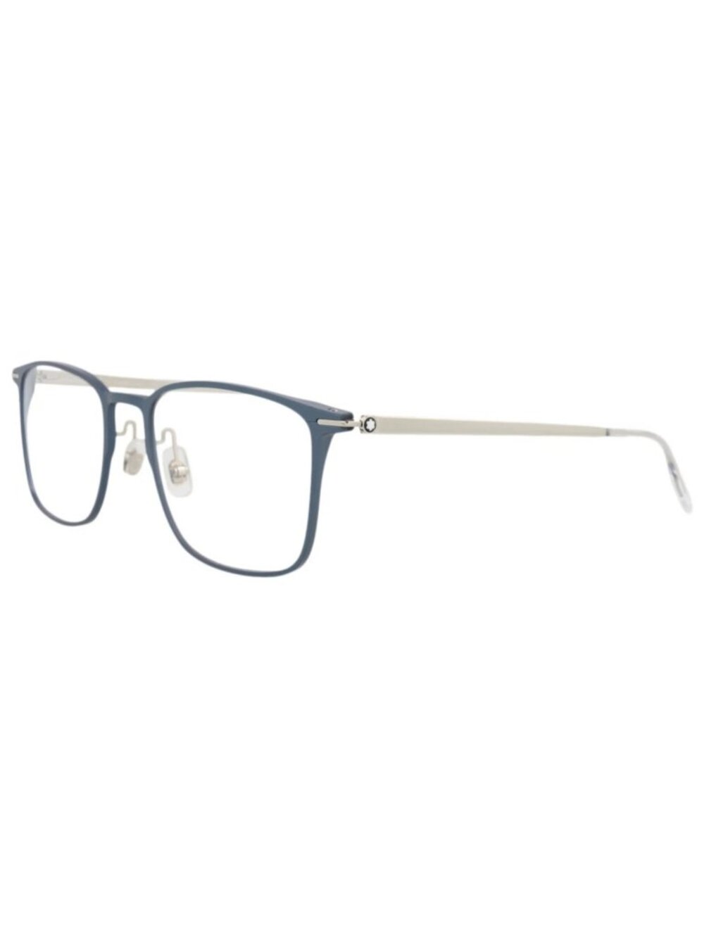New Montblanc Women's Eyeglasses Square Rectangle Alluminium Frame Mens Blue